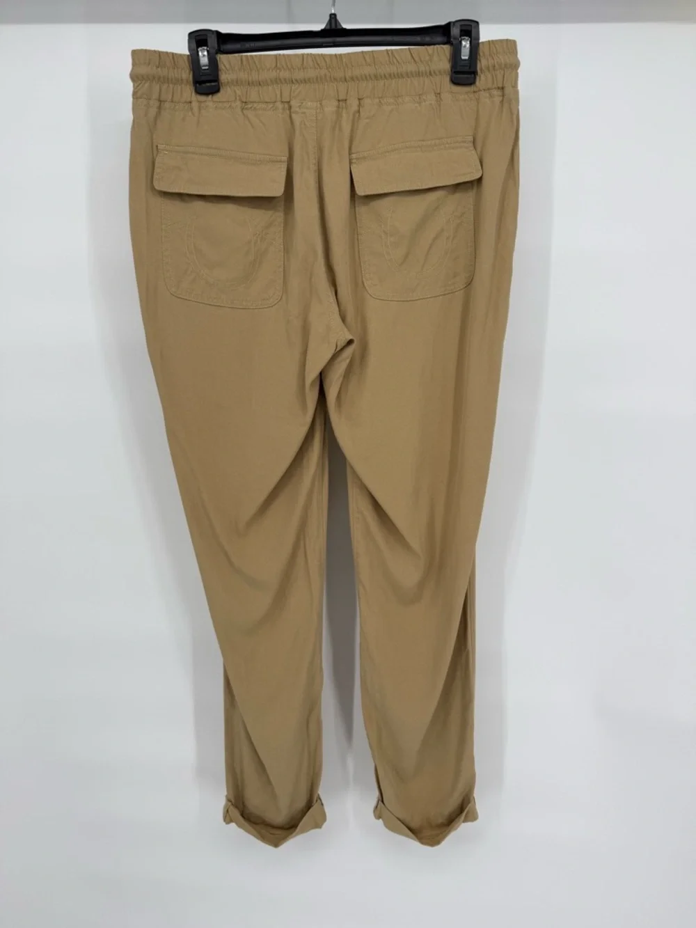 True Religion Rolled Jogger Pants Relaxed Drawstring Casual Streetwear Light Med